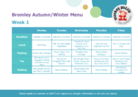 Menu Autumn/Winter 2025